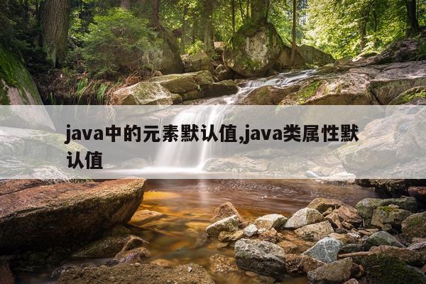 java中的元素默认值,java类属性默认值