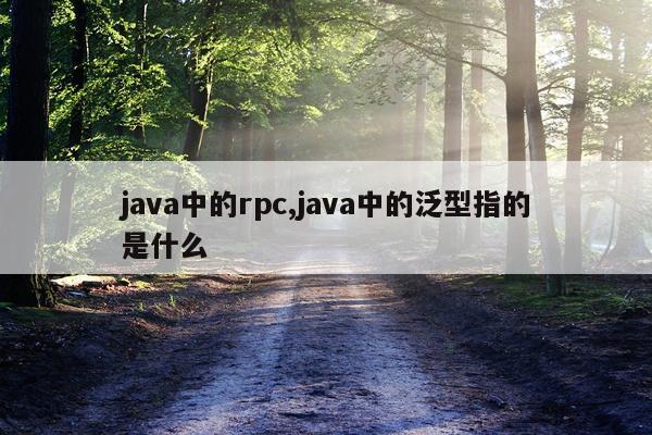 java中的rpc,java中的泛型指的是什么