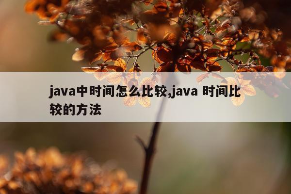 java中时间怎么比较,java 时间比较的方法