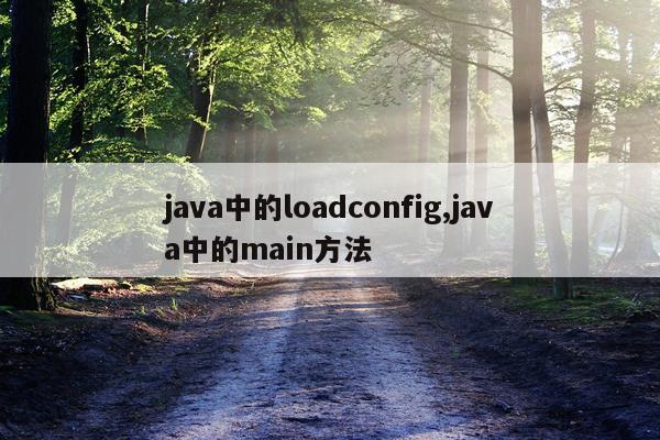 java中的loadconfig,java中的main方法