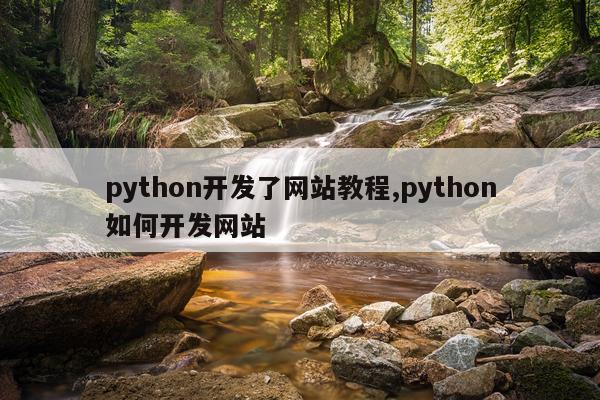 python开发了网站教程,python如何开发网站