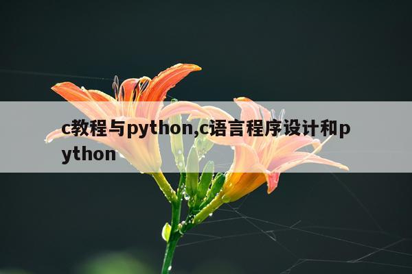 c教程与python,c语言程序设计和python