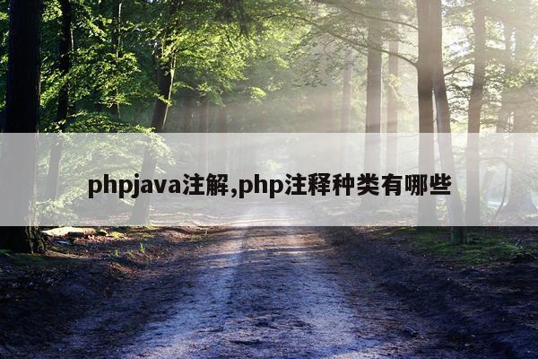 phpjava注解,php注释种类有哪些