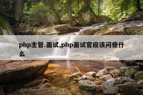 php主管.面试,php面试官应该问些什么