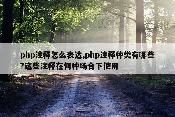 php注释怎么表达,php注释种类有哪些?这些注释在何种场合下使用
