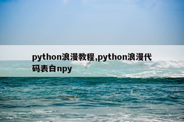 python浪漫教程,python浪漫代码表白npy