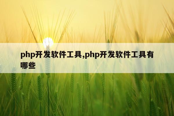 php开发软件工具,php开发软件工具有哪些