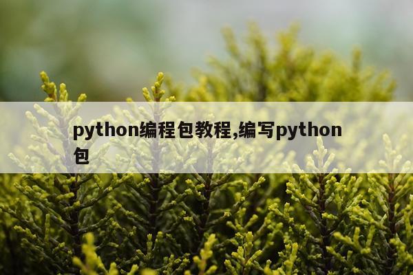 python编程包教程,编写python包
