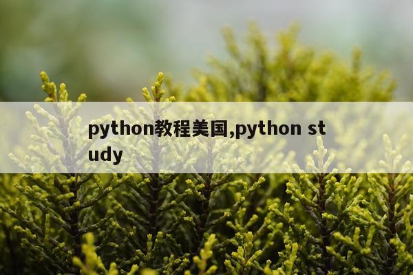 python教程美国,python study