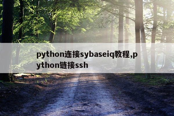 python连接sybaseiq教程,python链接ssh
