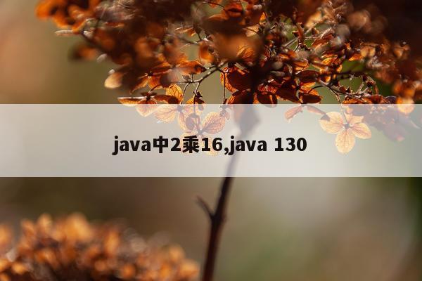 java中2乘16,java 130