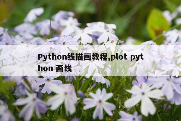Python线描画教程,plot python 画线