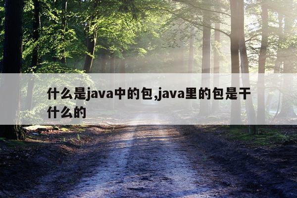 什么是java中的包,java里的包是干什么的