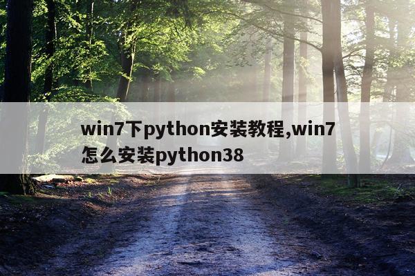 win7下python安装教程,win7怎么安装python38