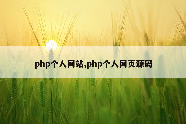 php个人网站,php个人网页源码
