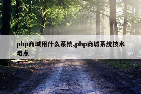 php商城用什么系统,php商城系统技术难点