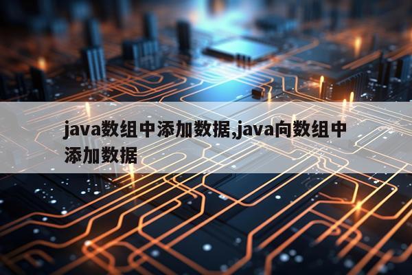 java数组中添加数据,java向数组中添加数据