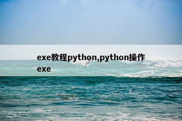 exe教程python,python操作exe