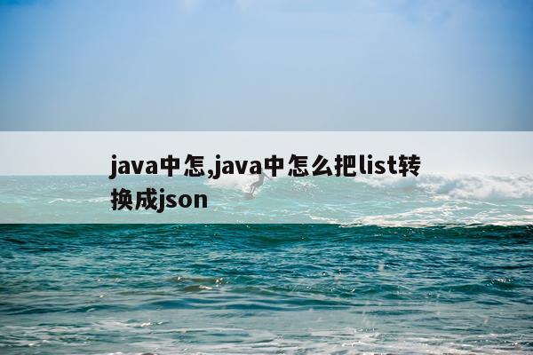 java中怎,java中怎么把list转换成json