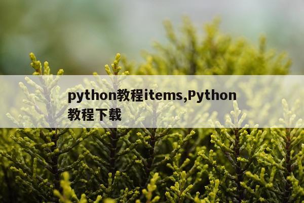 python教程items,Python教程下载