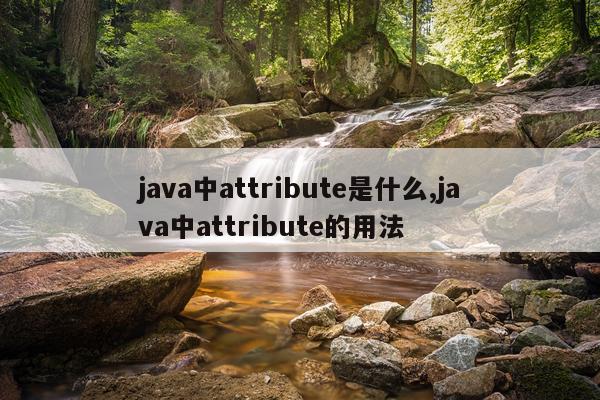 java中attribute是什么,java中attribute的用法