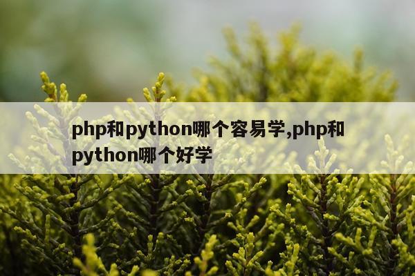 php和python哪个容易学,php和python哪个好学
