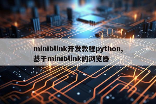 miniblink开发教程python,基于miniblink的浏览器