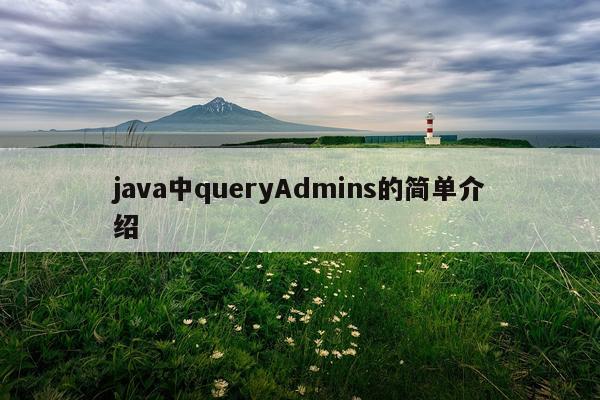 java中queryAdmins的简单介绍