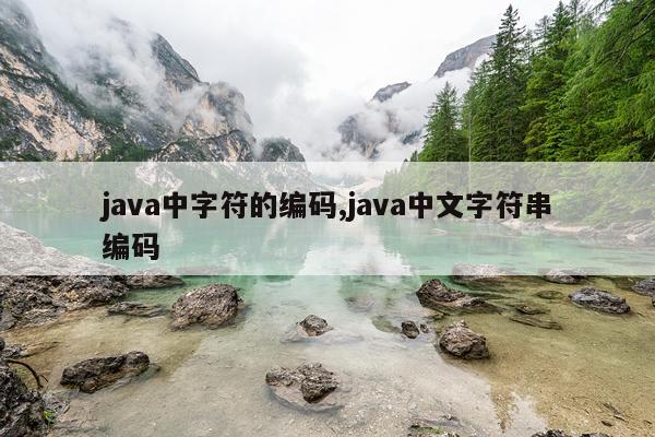 java中字符的编码,java中文字符串编码