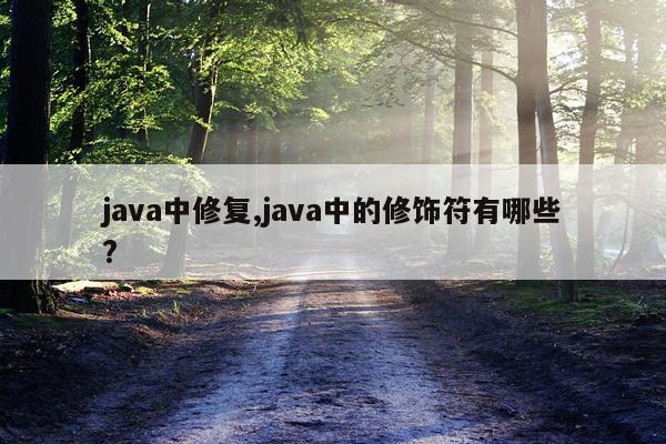 java中修复,java中的修饰符有哪些?