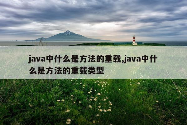 java中什么是方法的重载,java中什么是方法的重载类型