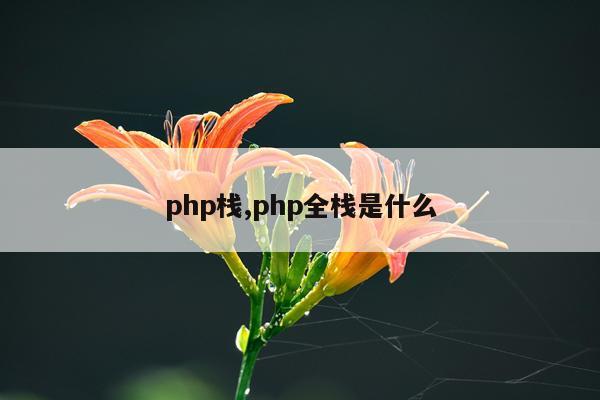 php栈,php全栈是什么