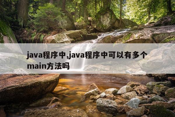 java程序中,java程序中可以有多个main方法吗