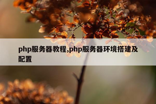 php服务器教程,php服务器环境搭建及配置