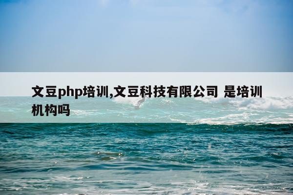 文豆php培训,文豆科技有限公司 是培训机构吗