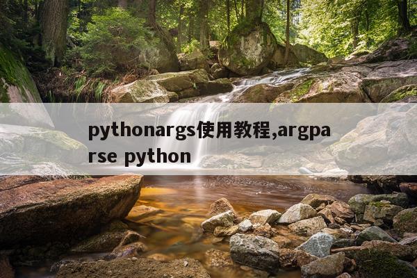 pythonargs使用教程,argparse python