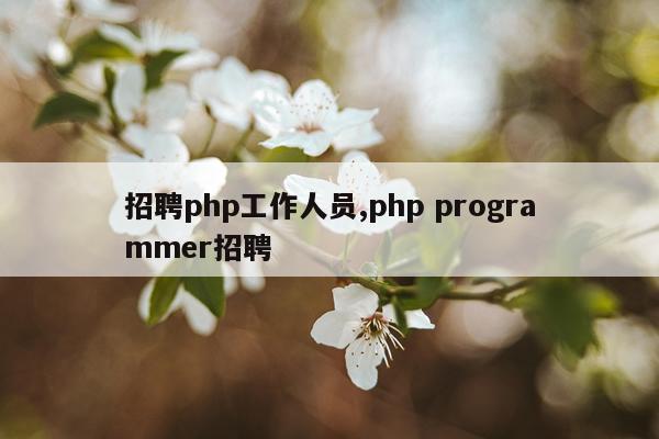 招聘php工作人员,php programmer招聘