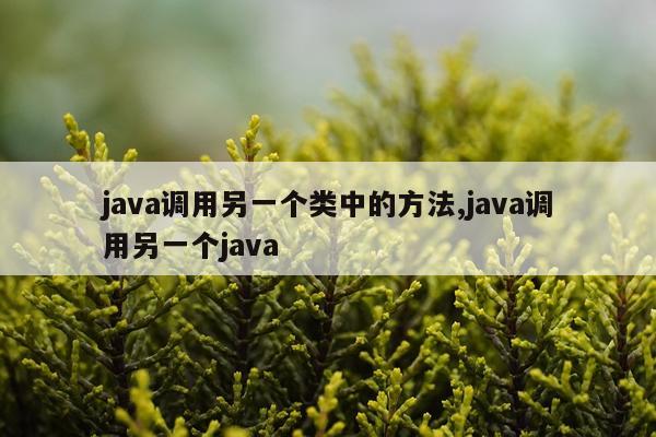 java调用另一个类中的方法,java调用另一个java