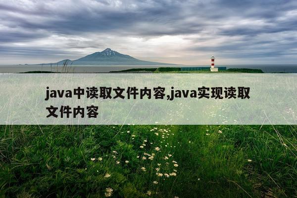 java中读取文件内容,java实现读取文件内容