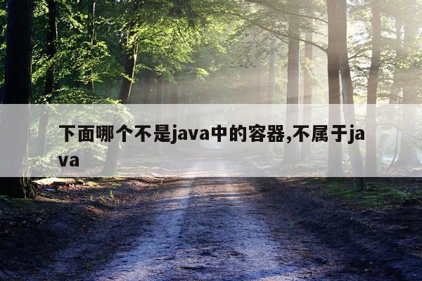下面哪个不是java中的容器,不属于java