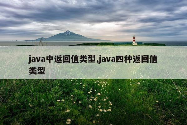 java中返回值类型,java四种返回值类型