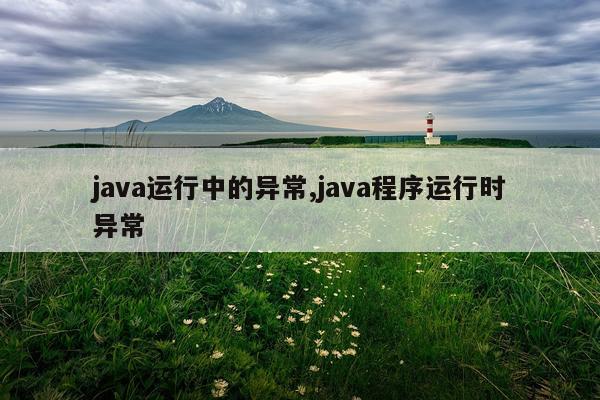 java运行中的异常,java程序运行时异常