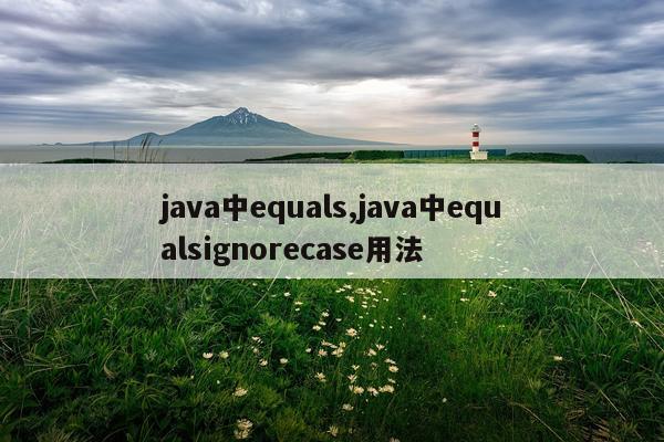 java中equals,java中equalsignorecase用法