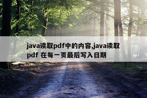 java读取pdf中的内容,java读取pdf 在每一页最后写入日期
