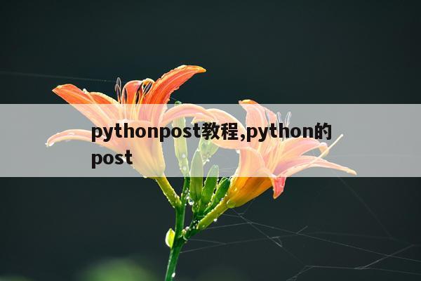 pythonpost教程,python的post