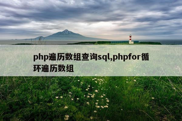 php遍历数组查询sql,phpfor循环遍历数组