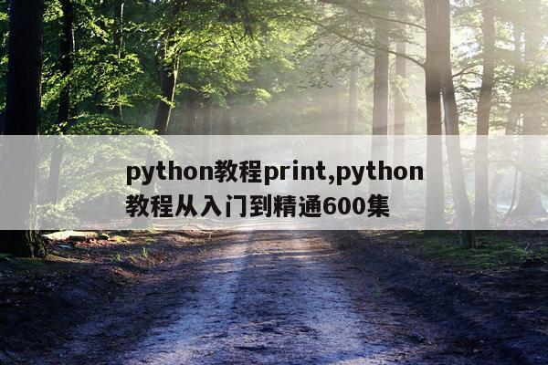 python教程print,python教程从入门到精通600集