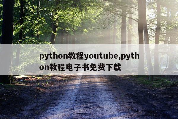 python教程youtube,python教程电子书免费下载