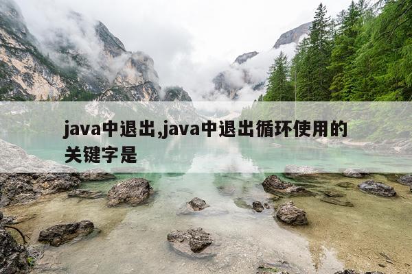 java中退出,java中退出循环使用的关键字是