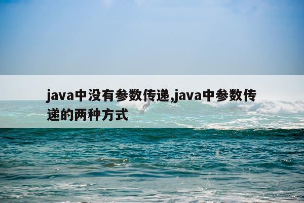 java中没有参数传递,java中参数传递的两种方式